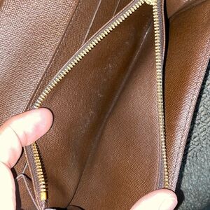 louis vuitton lv damier checkered long wallet